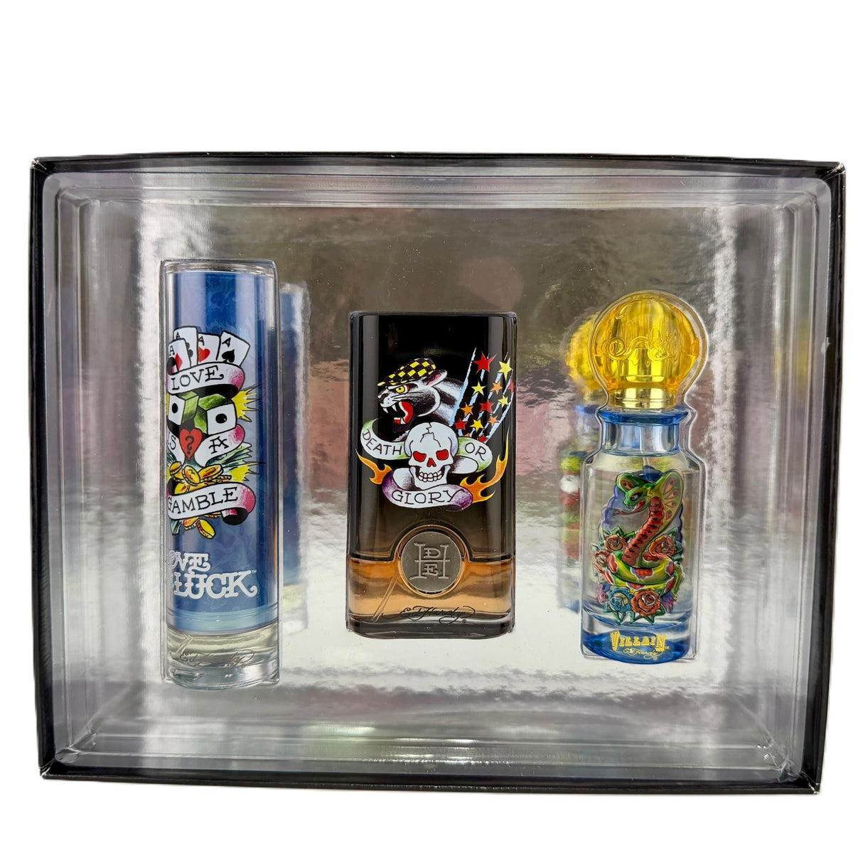 Love & Luck, Born Wild & Villain by Ed Hardy Men's 3-Piece EDT Set - 3 x 30 ml / 1 fl oz