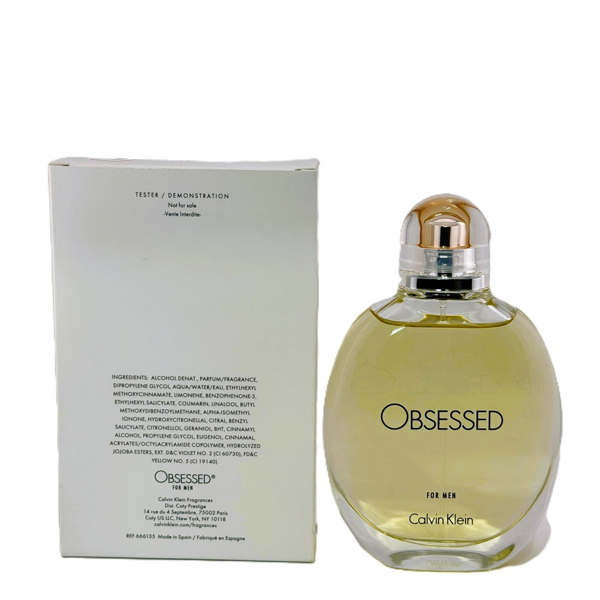 Obsessed for Men by Calvin Klein | 125 ml / 4 fl oz EDT Spray | New with Cap & Tester Box