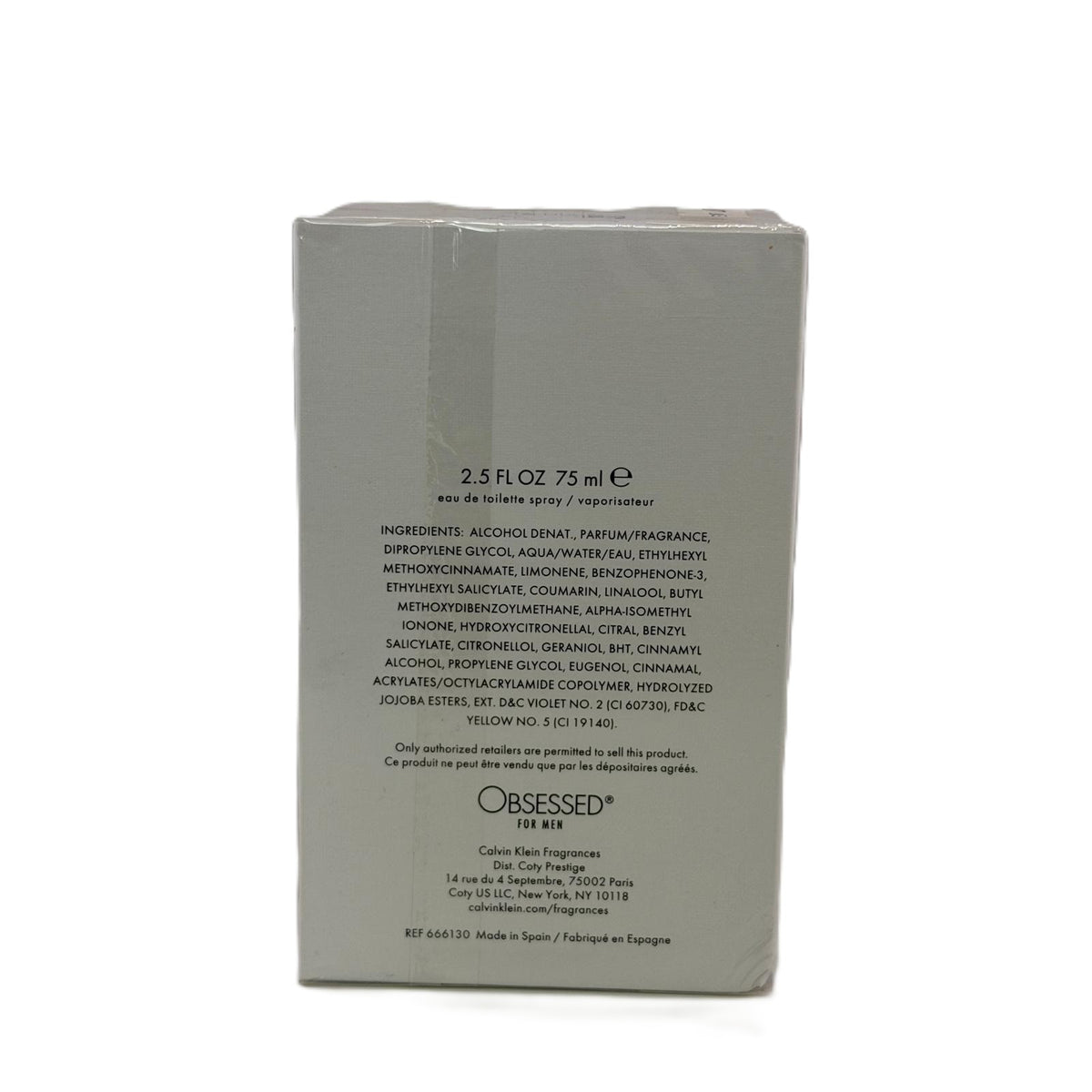 Obsessed for Men by Calvin Klein | 75 ml / 2.5 fl oz EDT Spray | New Sealed Retail Box