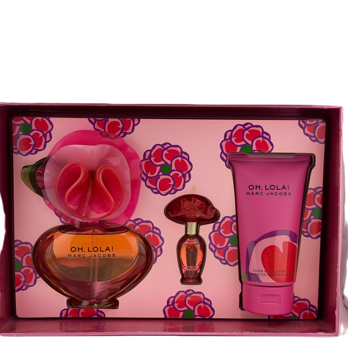 Oh, Lola! by Marc Jacobs for Women 3-Piece Set | 100 ml EDP + 4 ml Splash Mini + 150 ml Lotion
