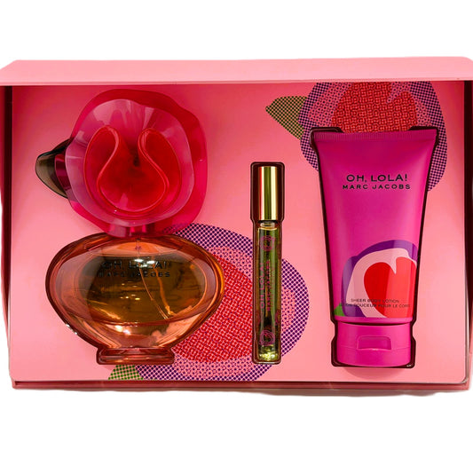 Oh, Lola! by Marc Jacobs for Women 3-Piece Set | 100 ml EDP + 10 ml Rollerball + 75 ml Lotion