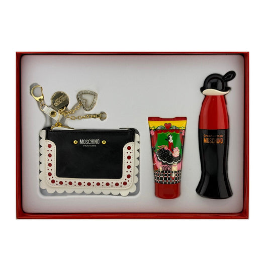 Cheap and Chic by Moschino for Women 3-Piece Set | 50 ml EDT + 50 ml Body Lotion + Purse