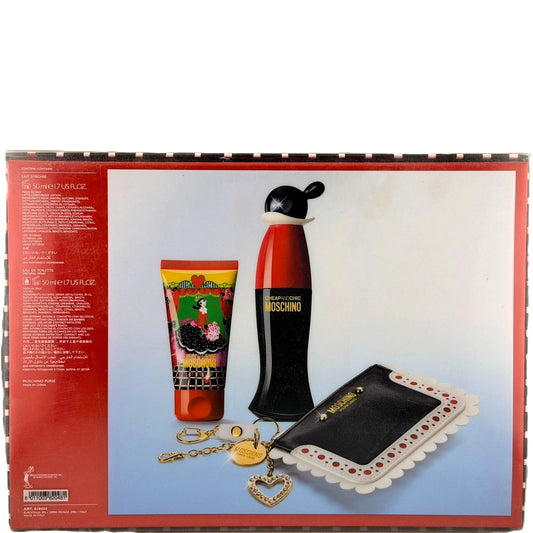 Cheap and Chic by Moschino for Women 3-Piece Set | 50 ml EDT + 50 ml Body Lotion + Purse