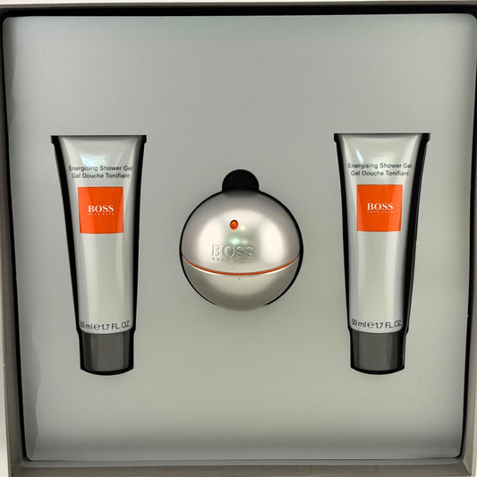 Boss in Motion by Hugo Boss for Men | 3-Piece Set: 40 ml EDT + 2 x 50 ml Shower Gel | Box Wear