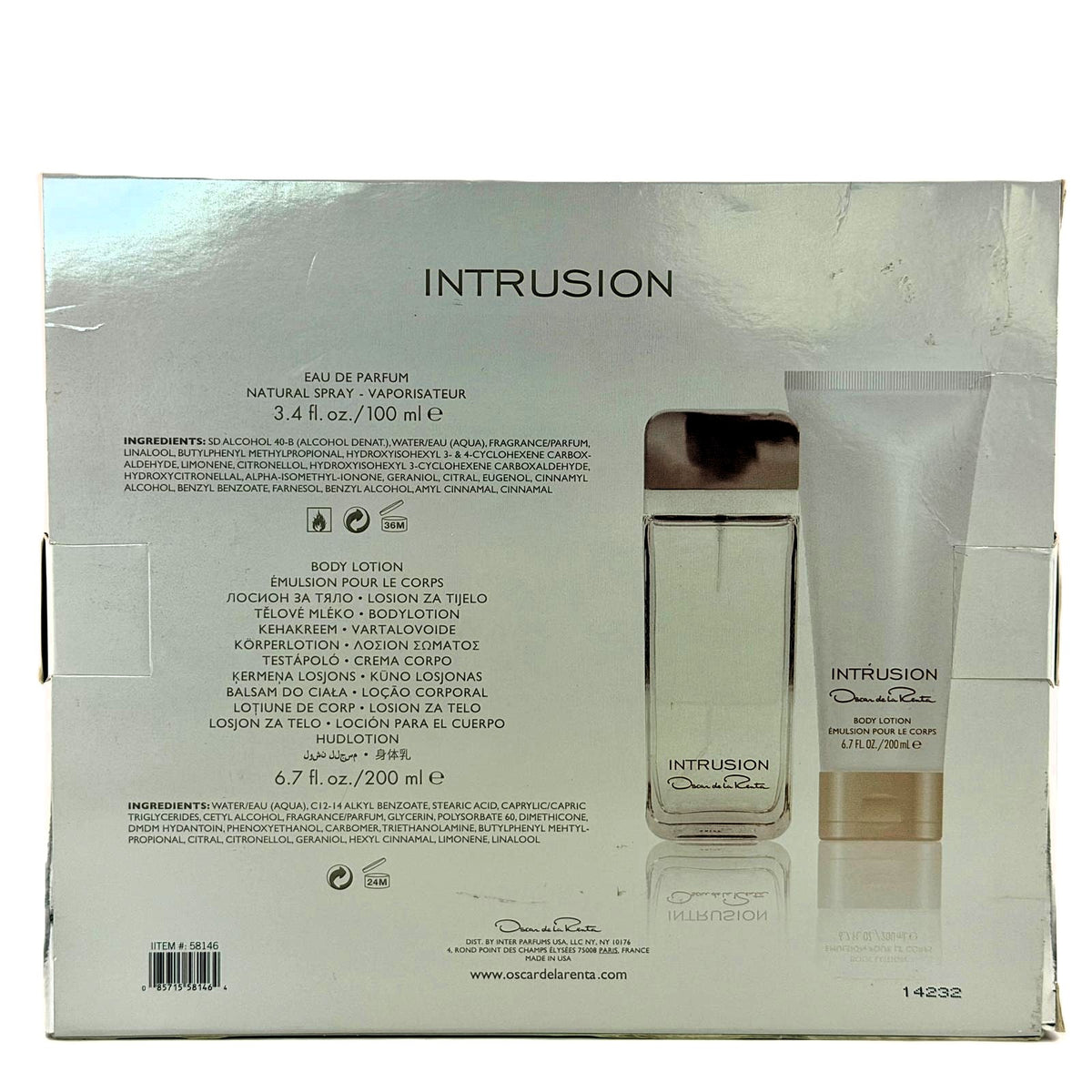 Intrusion by Oscar de la Renta for Women | 100 ml EDP + 200 ml Body Lotion 2-Piece Set | new soft box
