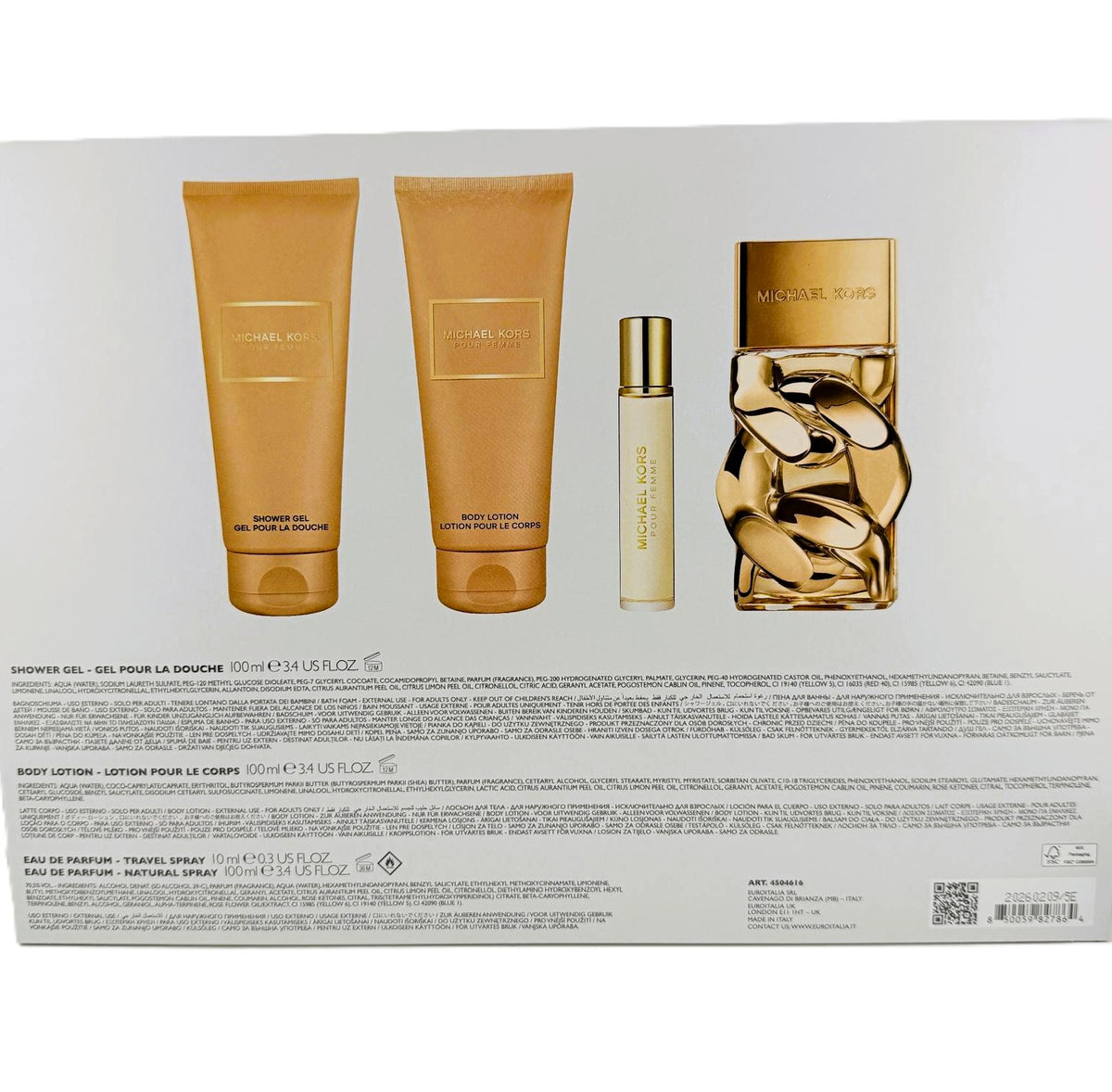 Pour Femme by Michael Kors Women's 4-Piece Gift Set - 100 ml & 10 ml EDP, 100 ml Shower Gel & Body Lotion