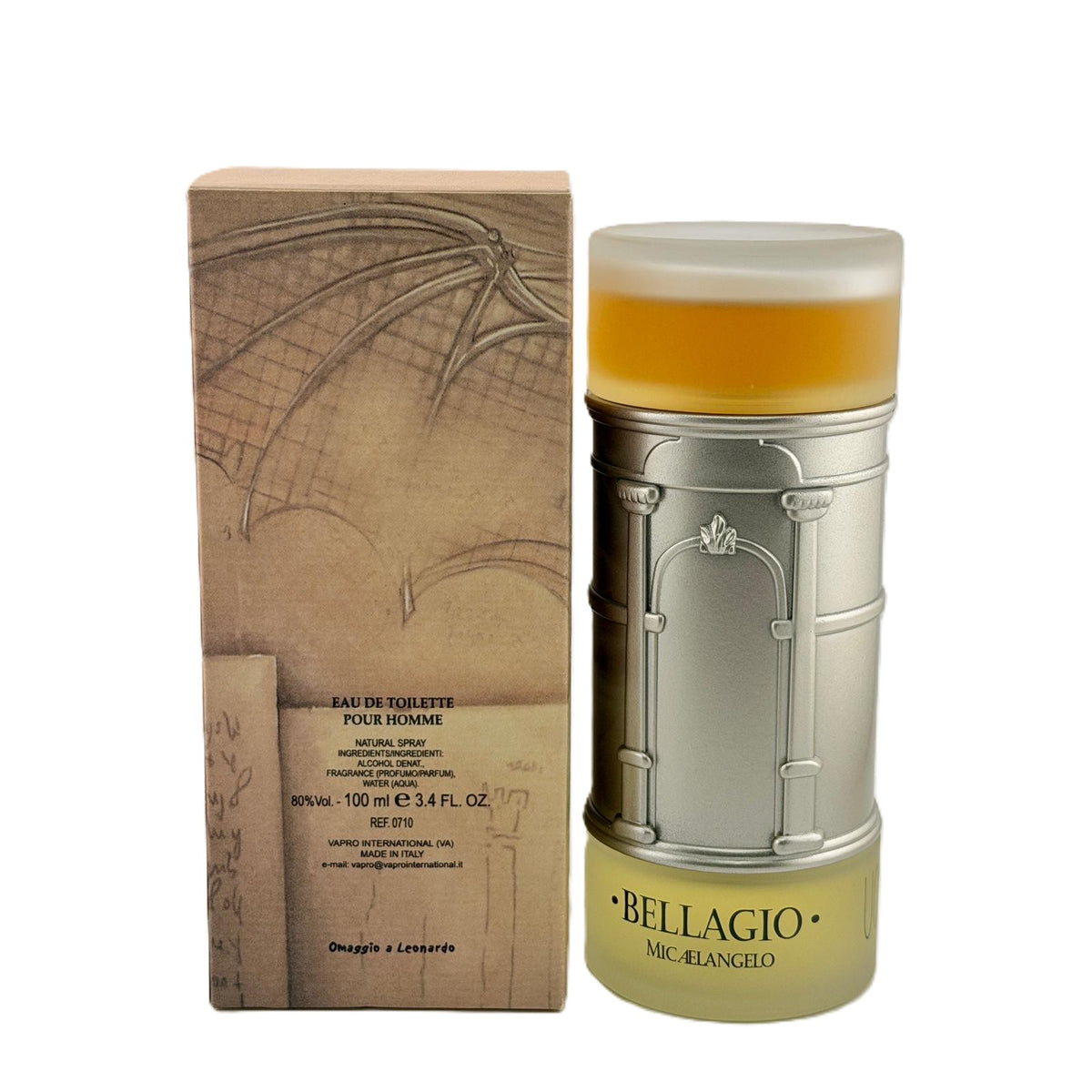 ✨ VINTAGE & RARE: Bellagio Uomo Pour Homme by Micaelangelo for Men | 2 Sizes | EDT Mini Splash & 3.4 oz Spray | Discontinued