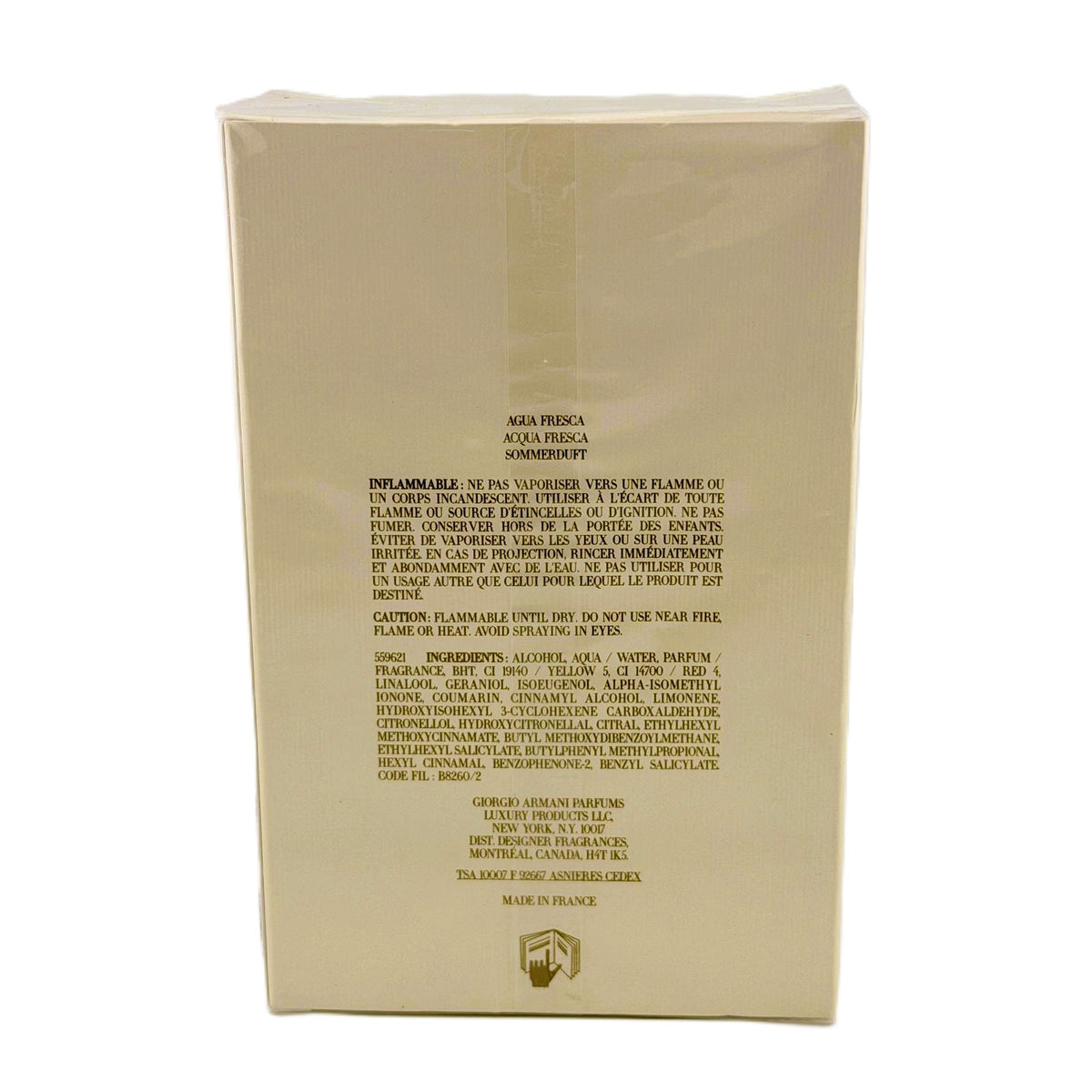Giorgio Armani Sensi White Notes for Women Eau Fraiche 2.5 oz | Vintage Rare | No Cap & Sealed