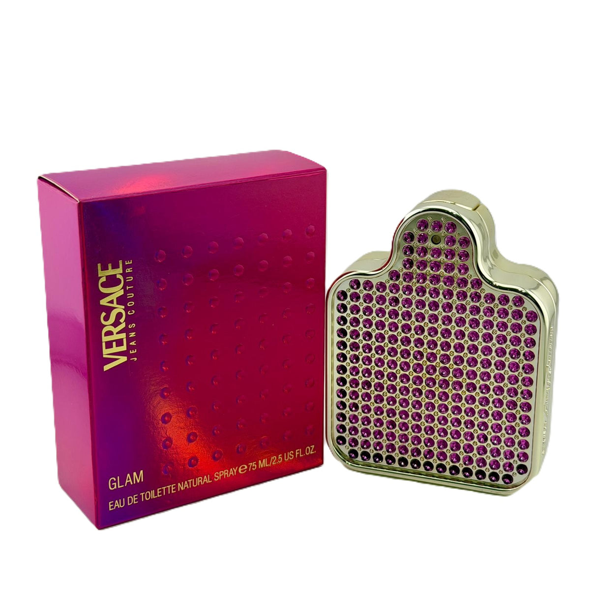 🔶 EXTREMELY RARE: Versace Jeans Couture Glam for Women | 2 Options | 2.5 oz EDT Spray (No Cellophane) + Last 3-Piece Gift Set | Hard to Find | Gianni Versace VJC Era | Italian Luxury Collector’s Feminine