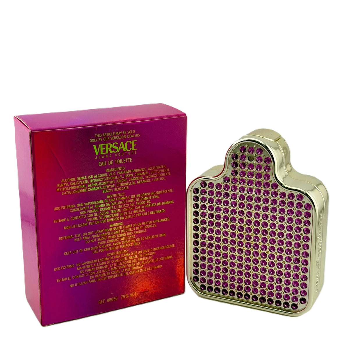 🔶 EXTREMELY RARE: Versace Jeans Couture Glam for Women | 2 Options | 2.5 oz EDT Spray (No Cellophane) + Last 3-Piece Gift Set | Hard to Find | Gianni Versace VJC Era | Italian Luxury Collector’s Feminine