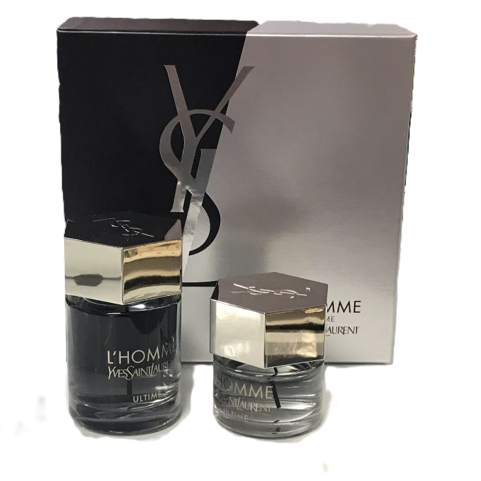 YSL L'Homme Ultime by Yves Saint Laurent | Rare 2-Bottle Men Set | 3.3 oz + 1.3 oz EDP