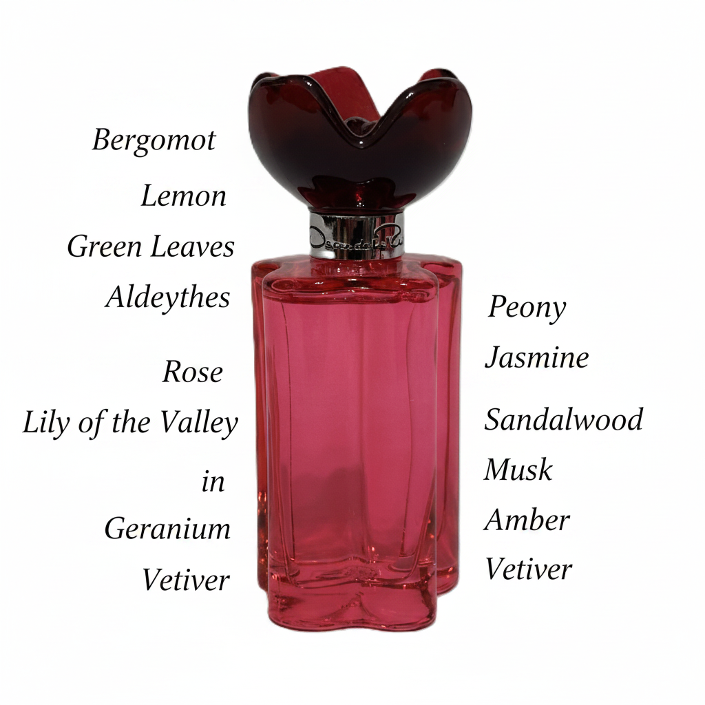 Oscar de la Renta Rose Eau de Toilette – Pink Bottle with Fragrance Notes