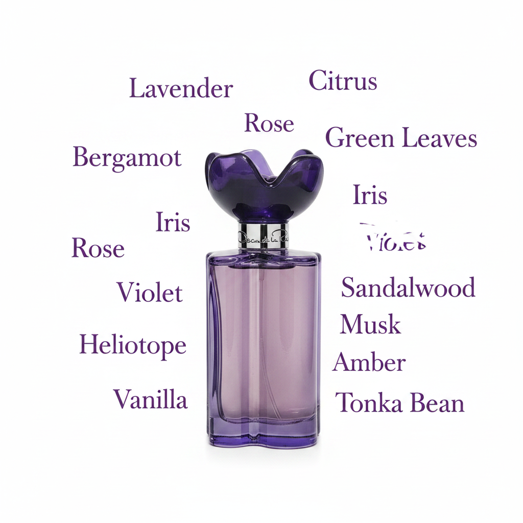 Oscar de la Renta Oscar Lavender Eau de Toilette – Purple Bottle with Fragrance Notes